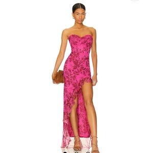 Amanda Uprichard Pink Strapless Gown for Weddings
